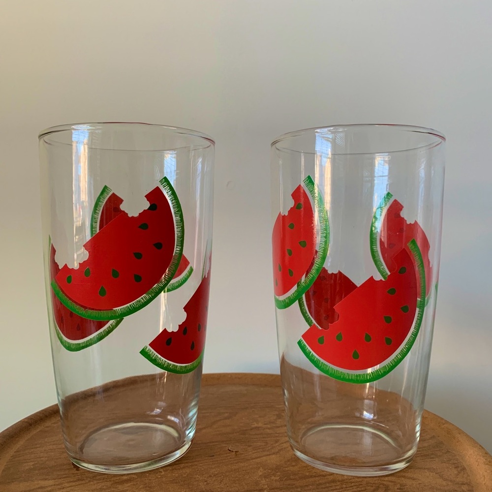 vintage watermelon glasses